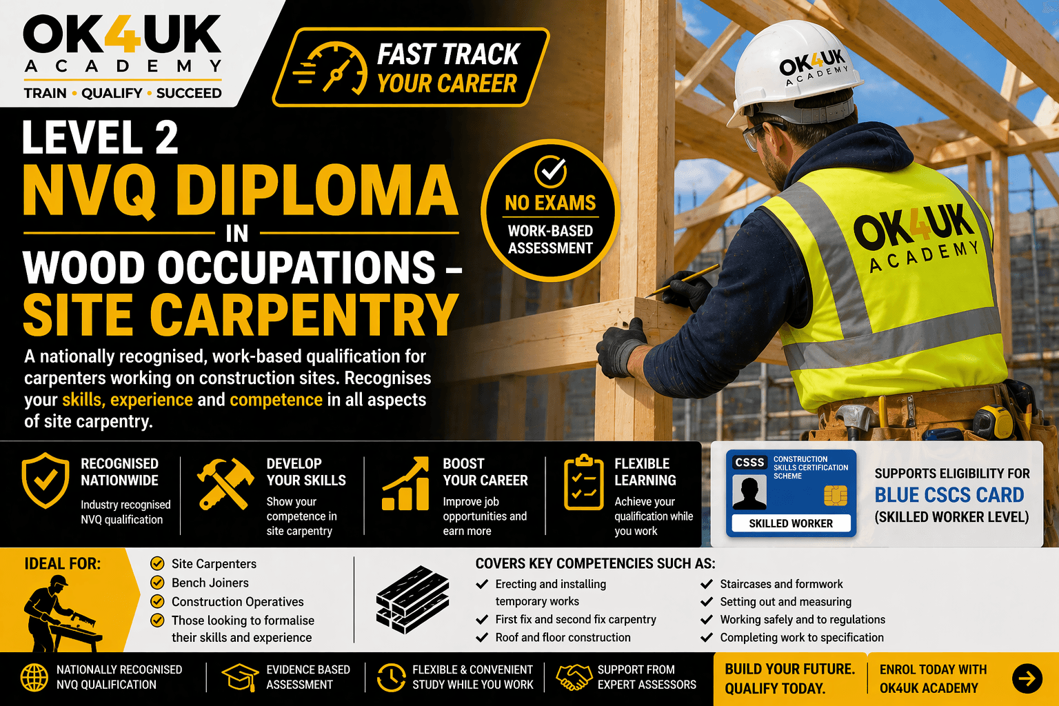 Level 2 NVQ Diploma in Wood Occupations - Site Carpentry qualification